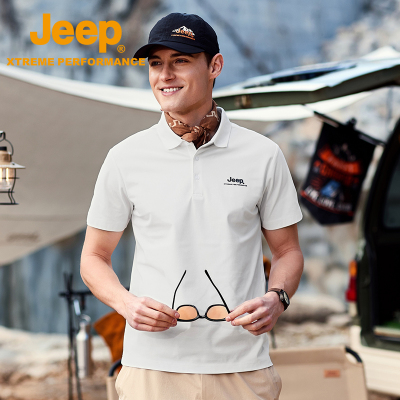 Jeep吉普防晒UPF50+短袖男士夏季透气速干T恤新款商务休闲Polo衫