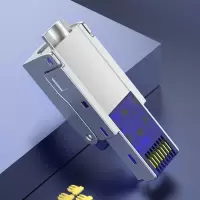 泰尼珂 超七类免压水晶头CAT7 在温湿环境下仍然能保证不出现镀层脱落,氧化,生锈等现象