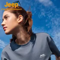 Jeep吉普户外吸湿快干T恤男女亲肤透气兰精莫代尔短袖运动速干T