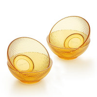 康宁餐具 晶莹系列波点餐具套装土耳其进口玻璃餐具碗碟套装 VS晶莹4件组(4个碗)(S)