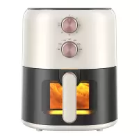 美的(Midea)空气炸锅家用4.5L大容量 可视化窗 精准控温 不沾易清洗 双旋钮 KZE459X9BD(单位:个)