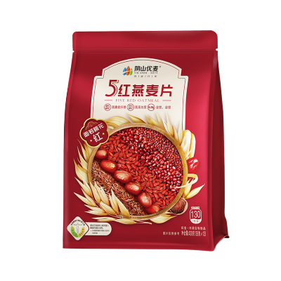 阴山优麦5红燕麦片420克(35克×12)冲泡即食燕麦片混合麦片营养早餐