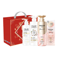 潘婷深水泡弹水养洗发露赋能型+潘婷深水泡弹高浓发膜赋能型+OLAY补水滋润沐浴露椰奶香+OLAY精华身体乳莹亮水润