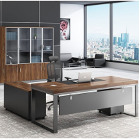 匹客 简约 办公家具老板桌椅组合主管桌经理桌大班台电脑桌椅组合 尺寸可定制