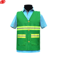 谋福 CNMF环卫背心 园林绿化反光马甲 施工路政马甲 志愿者马甲 保洁工作背心 草绿色款 8041