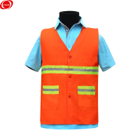 谋福CNMF 环卫背心 园林绿化反光马甲 施工路政马甲 志愿者马甲 保洁工作背心 橙色款 8041