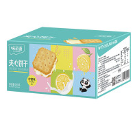 味滋源夹心饼干柠檬味250gx3盒
