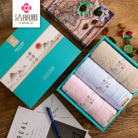 洁丽雅(GRACE)毛巾 W1627素艺三条礼盒装