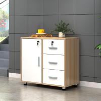 鑫广顺 欧式办公柜一门三抽浅白钢脚 80cm*40cm*65cm 单位:个