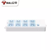 公牛(BULL)GN-604W 新国标无线插座 超功率过载保护 8位总控 无线