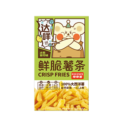 嘟嘟薯鲜脆薯条(冰爽青柠味)盒装15克×6