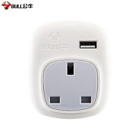 公牛(BULL)GN-911CE 电源转换器插座 转换插头 国标转英标 带USB口