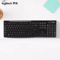 罗技(Logitech) K270无线键盘 全尺寸多媒体键盘 电脑台式机商务办公键盘 带优联接收器 黑色 1个