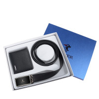 PLOVER香港啄木鸟短款钱夹皮带两件套GD820050-2A