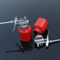 H 高压油壶金属加油壶油枪润滑喷油壶滴壶加油枪上油器注油器手动家用 250ml油壶(红色)