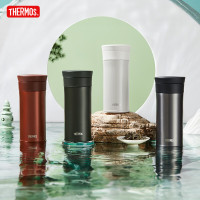 膳魔师 便携大容量简约不锈钢水杯车载陶瓷内胆茗茶杯400ml TCMV-400 LC(LX)