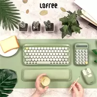 洛斐(LOFREE)半夏键鼠套装蓝牙无线键盘鼠标 学生礼物 限量半夏陪伴套装—5件套 EH118