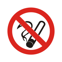 提石 铝板圆形禁止吸烟标识牌 警告提示牌 标志牌40*40cm