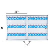 群隆铝箱(QUNLONGLVXIANG) 挂壁式钥匙箱汽车钥匙收纳箱 480*55*395mm-72位(带钥匙扣)