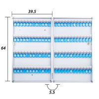 群隆铝箱(QUNLONGLVXIANG) 挂壁式钥匙箱汽车钥匙收纳箱 640*55*395mm-96位(带钥匙扣)