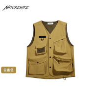 挪客Naturehike功能马甲男女户外运动防晒透气背心 云雀色 L CNH23MJ001