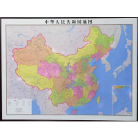 中国地图2023挂图[塑料PS相框+油画布画芯+防潮背板]150*106CM