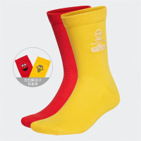 adidas阿迪达斯高筒运动袜男女新款吸湿排汗肤透气舒适休闲两双装袜子