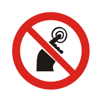 提石 铝板圆形禁止启动标识牌 警告提示牌 标志牌40*40cm