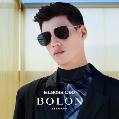 暴龙(BOLON)眼镜新品太阳镜经典飞行员偏光开车专用墨镜 BL8098C10偏光