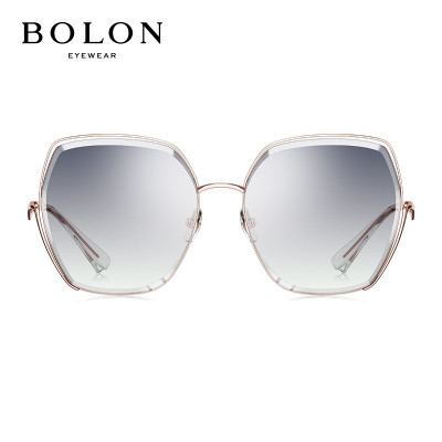 暴龙(BOLON)眼镜明星款太阳镜多边形时尚墨镜合金潮流眼镜女BL7115 B32-透蓝紫渐进