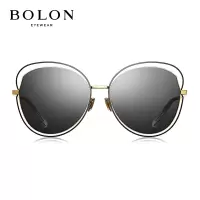 暴龙(BOLON)眼镜女 高清偏光太阳镜 新款宽边花瓣式墨镜 BL7012 B11-镜框哑黑/镜片暗黑反光