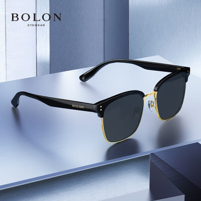 暴龙(BOLON)眼镜偏光太阳镜男复古时尚墨镜潮流眼镜驾驶镜BL6105 C17-蓝灰色
