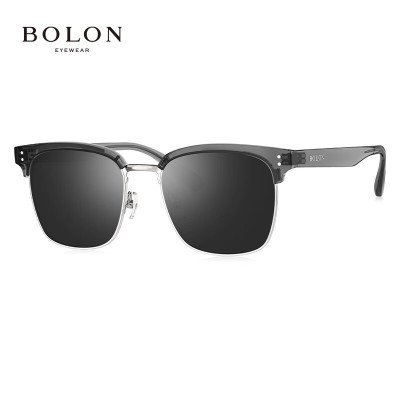 暴龙(BOLON)眼镜偏光太阳镜男复古时尚墨镜潮流眼镜驾驶镜BL6105 D10-暗黑色