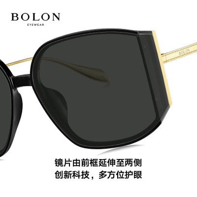 暴龙(BOLON)暴龙眼镜三面镜太阳镜质感墨镜女款BL5078 A30-樱花墨