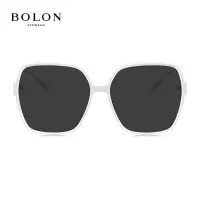 暴龙(BOLON)眼镜时尚太阳镜显脸小女款大框偏光墨镜女BL5059 A91-镜片灰色/镜框白色