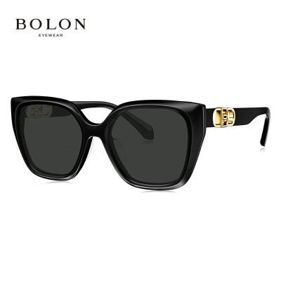 暴龙(BOLON)暴龙眼镜太阳镜大框时尚板材猫眼形女款墨镜BL3125 C10-灰色偏光