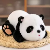 熊猫玩偶毛绒玩具仿真花花幼崽 25CM