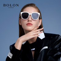 BOLON暴龙眼镜质感板材框猫眼太阳镜高清偏光潮墨镜女款BL3106 C95-紫灰色