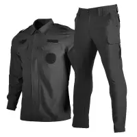 速干作训服教官服战训服保安服作战服户外训练工作服套装夏季新款男 黑色长袖 XL(180/104)