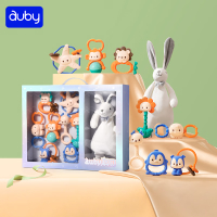 澳贝(auby)婴幼儿童牙胶玩具手摇铃新生儿安抚礼盒8pcs 安抚巾满月礼物