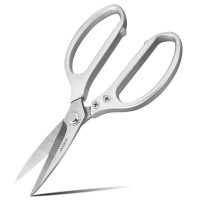 得力 不锈钢剪刀 办公厨房开箱多功能剪刀