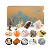 盒马-生鲜优选套餐-G款(大青龙鳕鱼海参老hu蟹黑hu虾带鱼段白鲳鱼大黄鱼青虾仁带子三文鱼巴沙鱼佛跳墙鲍鱼)