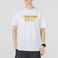 阿迪达斯阿迪达斯(Adidas)男装运动服梭织圆领短袖T恤