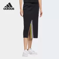 ADIDAS/阿迪达斯NEO新款女子休闲针织侧开叉半身裙