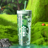 星巴克(starbucks) 11149179 绿野秘境款清透吸管杯