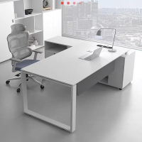 繁石榴A1002款2000*1800*750型号办公室班台经理桌总裁老板桌办公桌组合