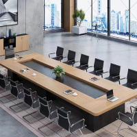 繁石榴H1003款5000*1600*750型号办公室会议桌会议长桌简约办公培训桌洽谈桌