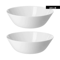 北欧陶瓷玉白餐具 耐热餐盘菜盘碟西餐盘骨碟 简约家用白色陶瓷碗直径约15cm