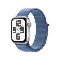 Apple Watch SE 2023款智能手表GPS款40毫米银色铝金属表壳凛蓝色回环式运动型表带MRE33CH/A