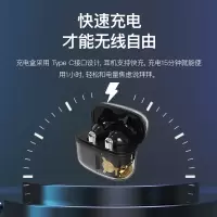 飞利浦(PHILIPS)真无线蓝牙5.3手机通话降噪运动跑步重低音音乐耳TAT1168黑色